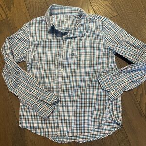 Southern Tide Blue and Pink Checkered Boy’s Shirt